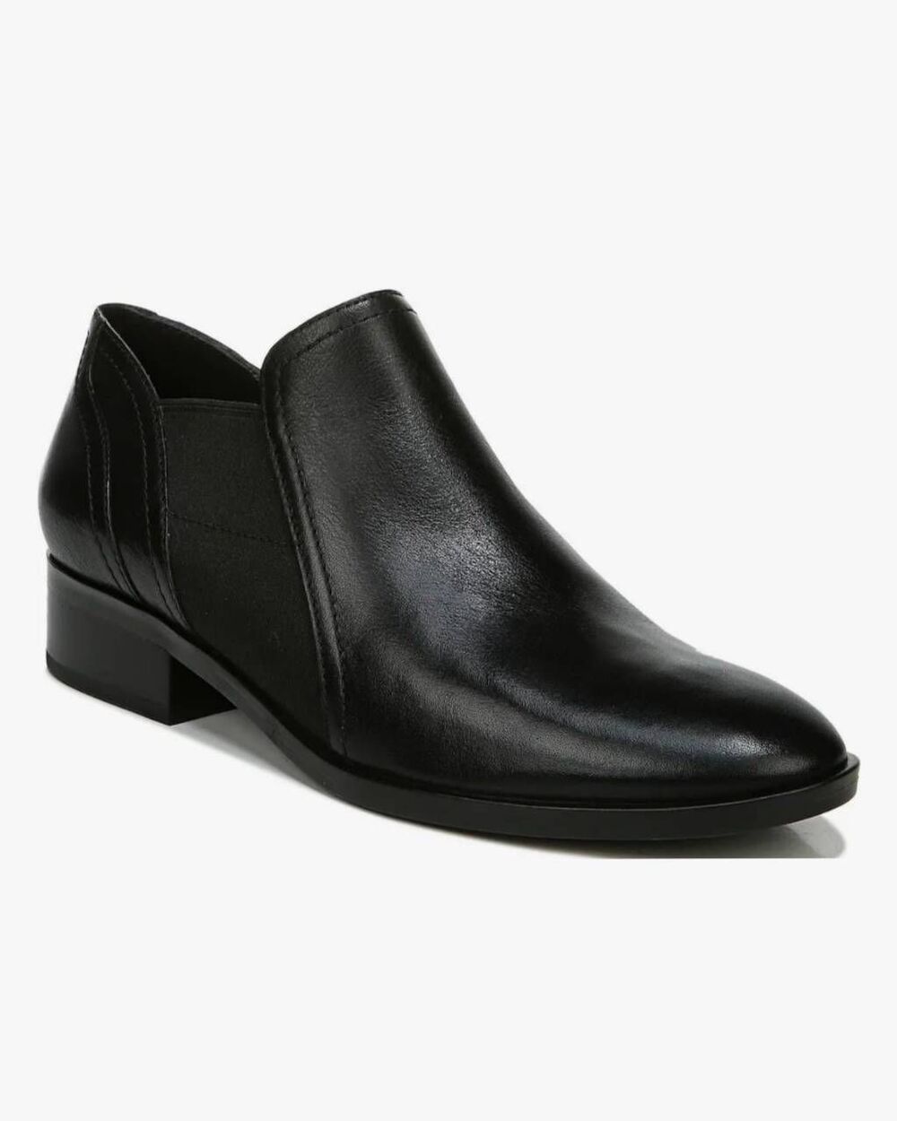 Naturalizer Royal Black leather low rise bootie shootie comfort shoe womens 8.5